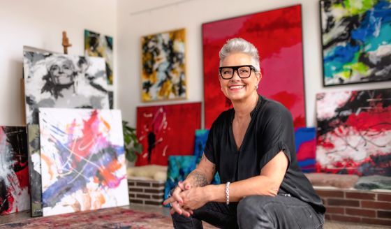 Claudia Borkowski in ihrem ARTelier