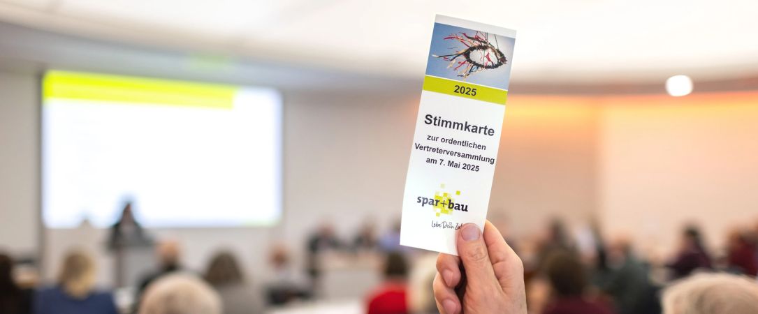 Stimmkarte spar+bau Vertreterversammlung 2025